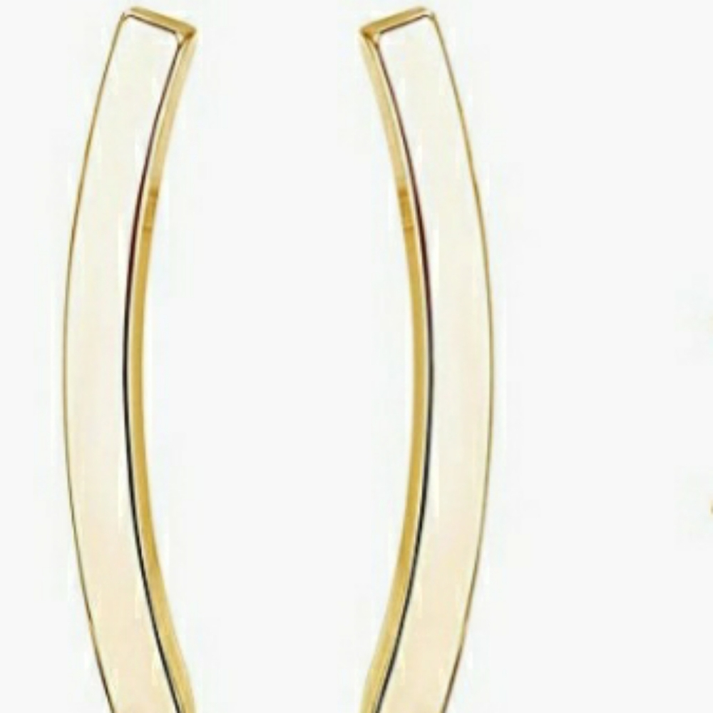 Gold tone hypoallergenic bar ear crawler